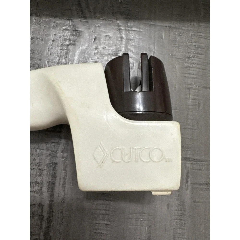 Vintage 1989 Cutco Utensil Set Rack Sharpener Black Brown Marble Handles